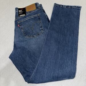 Levis 501 Original Jeans Womens 29x30 Blue Premium High Rise Straight Button Fly